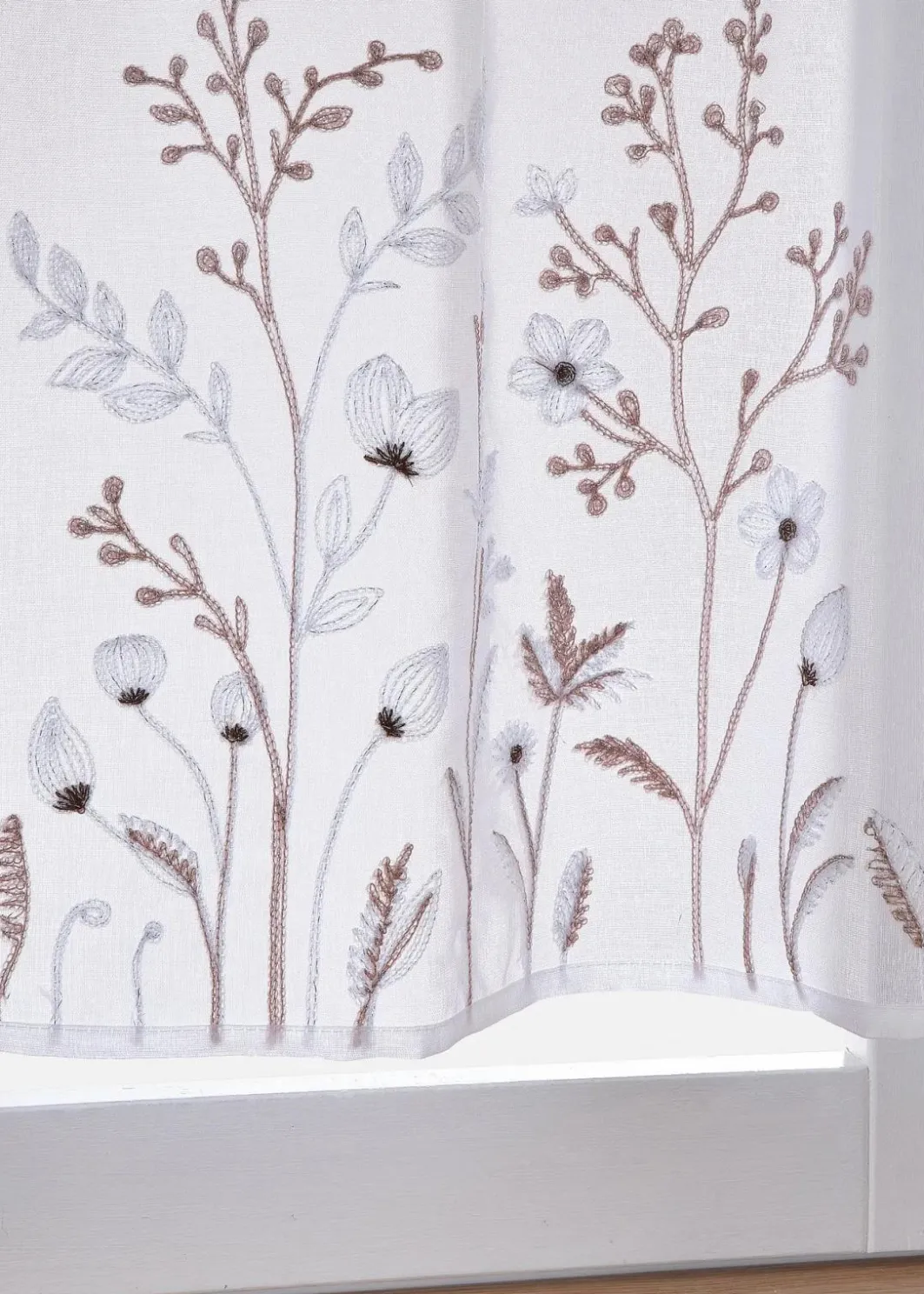 Discount Scheibengardine mit recyceltem Polyester Scheibengardinen