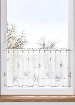Clearance Scheibengardine mit Stickerei Scheibengardinen|Weihnachtsdeko & -Textilien·Gardinen