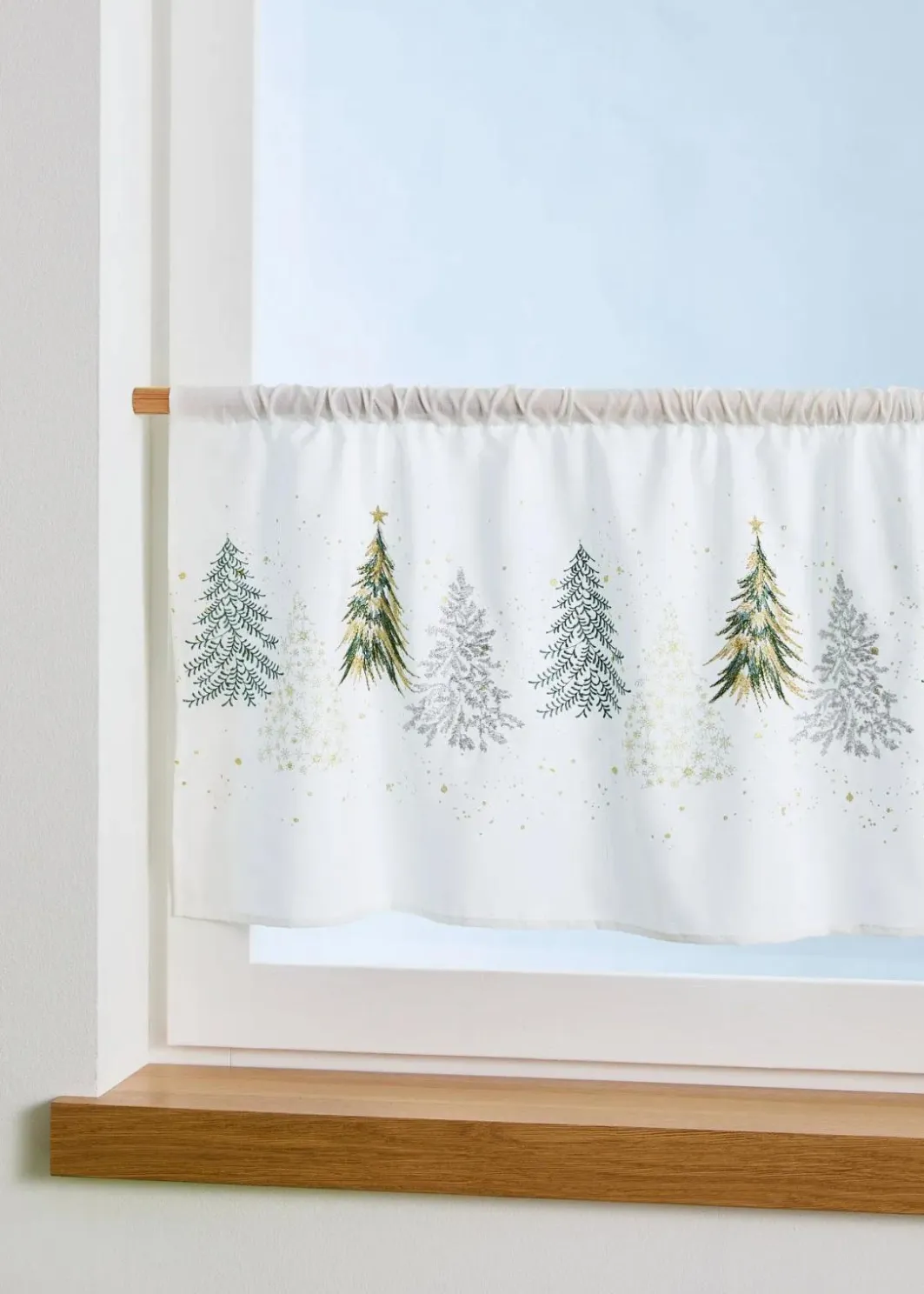 Best Scheibengardine mit Tannebaum Stickerei Scheibengardinen|Weihnachtsdeko & -Textilien·Gardinen