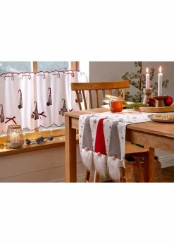 bonprix Scheibengardinen|Weihnachtsdeko & -Textilien·Gardinen|Scheibengardine mit weihnachtlicher Stickerei