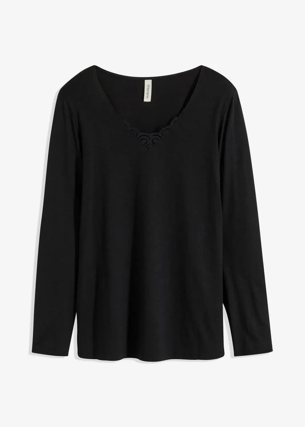 Schlafoberteil mit langen Ärmeln Damen Wäsche·Basics|Wäsche·Nachtwäsche