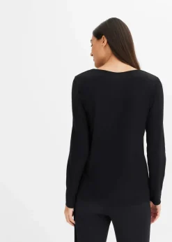 Schlafoberteil mit langen Ärmeln Damen Wäsche·Basics|Wäsche·Nachtwäsche