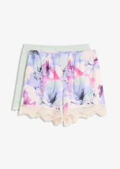 Clearance Schlafshorts (2er Pack) aus softem Viskose-Mix Damen Wäsche·Nachtwäsche|Nachtwäsche