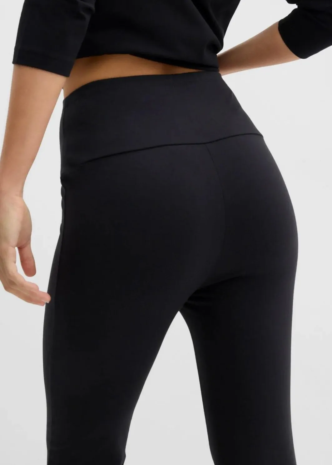 Damen bonprix Basics|Hosen|Schlaghose aus Bio-Baumwolle mit Stretch