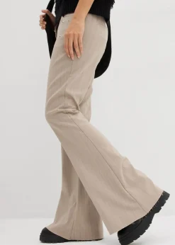 Damen bonprix Hosen|Nachhaltigere Materialien|Schlaghose aus fließendem Viskose-Mix
