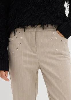 Damen bonprix Hosen|Nachhaltigere Materialien|Schlaghose aus fließendem Viskose-Mix