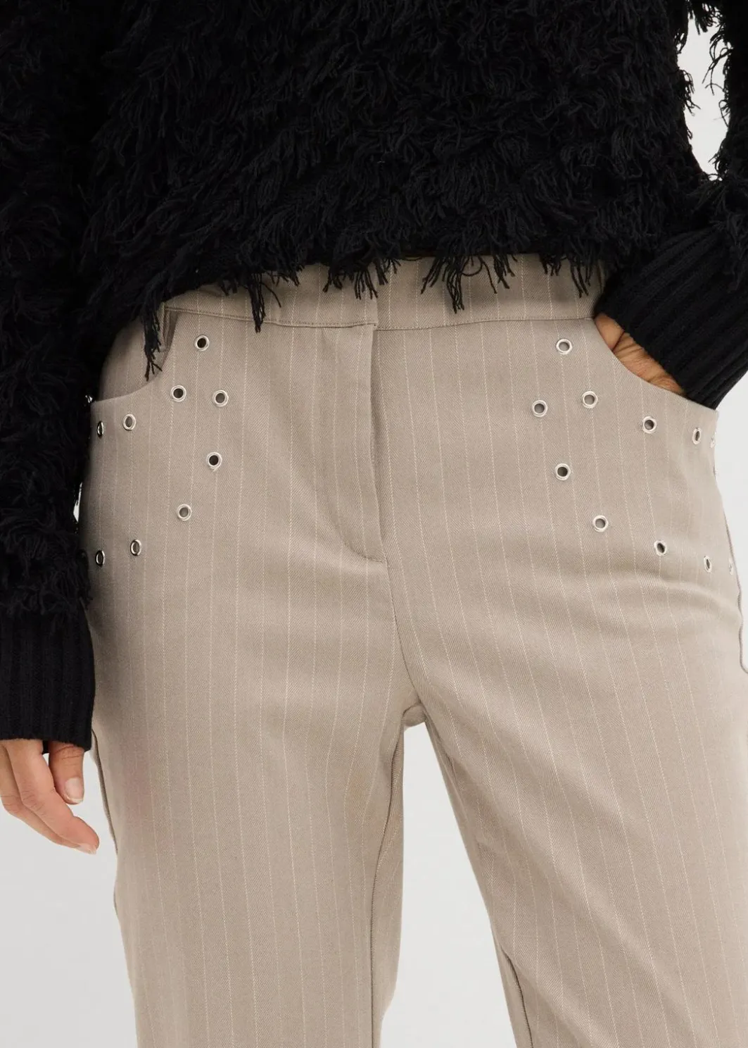 Damen bonprix Hosen|Nachhaltigere Materialien|Schlaghose aus fließendem Viskose-Mix