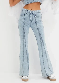 Damen bonprix Bekleidung·Shirts & Tops|Jeans|Schlagjeans High Waist