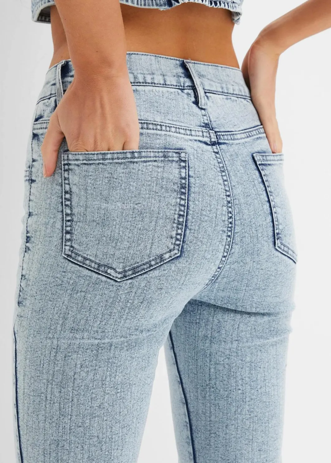 Damen bonprix Bekleidung·Shirts & Tops|Jeans|Schlagjeans High Waist
