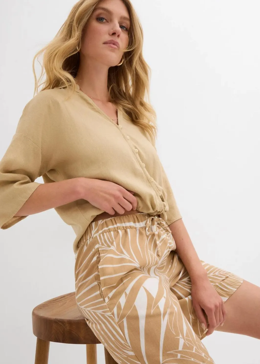 Hot Schlupf-Bermuda Damen Nachhaltigere Materialien|Hosen