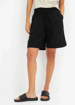 Discount Schlupf-Bermuda aus luftigem Leinen-Mix Damen Bekleidung·Outdoorbekleidung|Bekleidung·Kleider