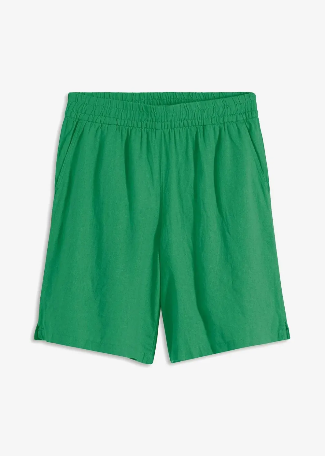 Damen bonprix Nachhaltigere Materialien|Hosen|Schlupf-Bermuda aus luftigem Leinen-Mix