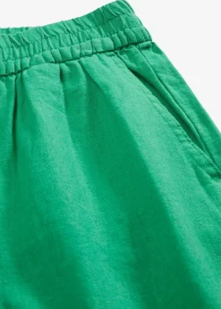 Damen bonprix Nachhaltigere Materialien|Hosen|Schlupf-Bermuda aus luftigem Leinen-Mix