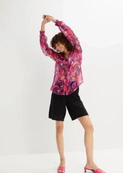 Sale Schlupf-Bermuda aus Musselin Damen Nachhaltigere Materialien|Hosen