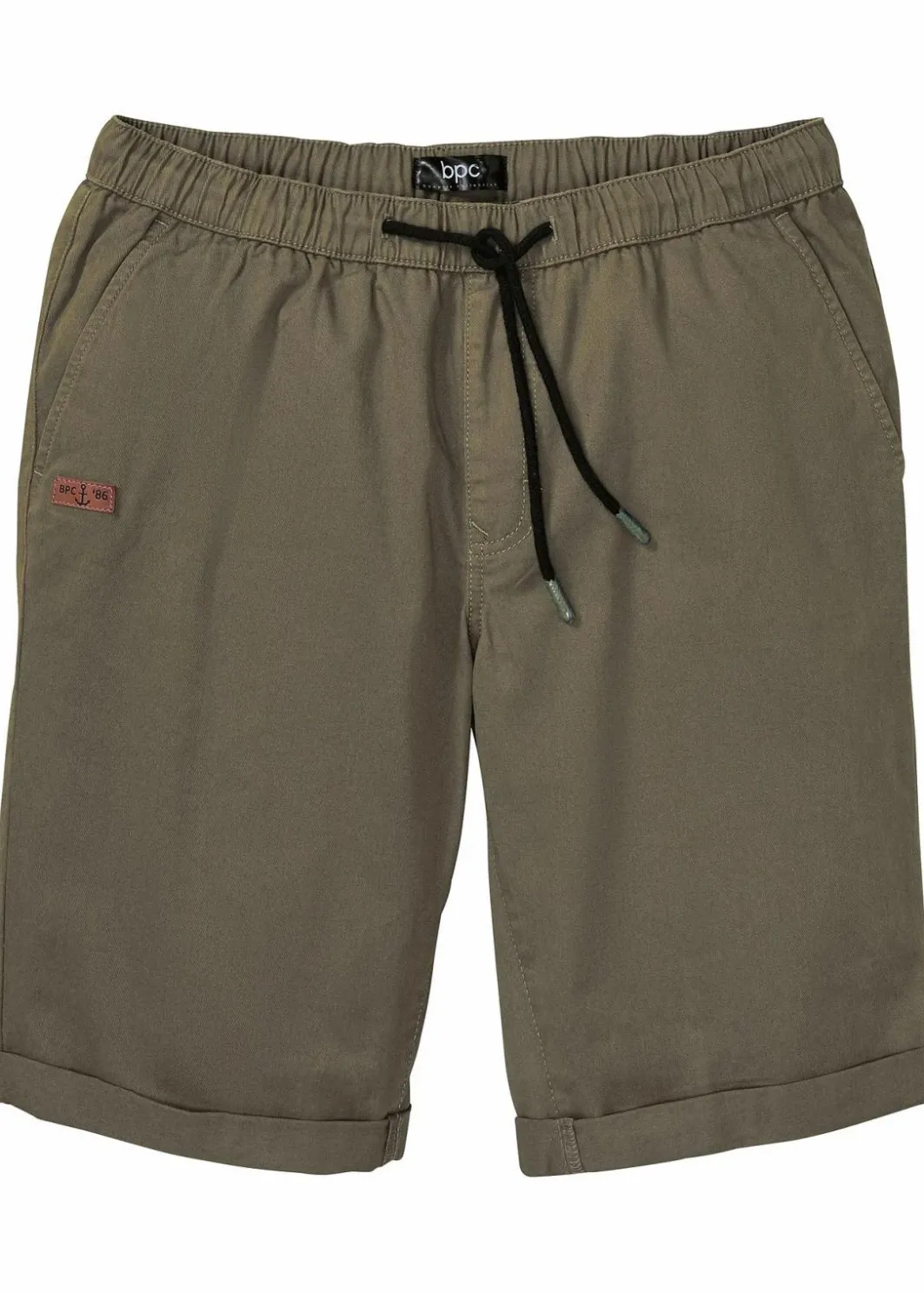Hot Schlupf-Bermuda aus reiner Baumwolle, Regular Fit Herren Große Größen|Shorts