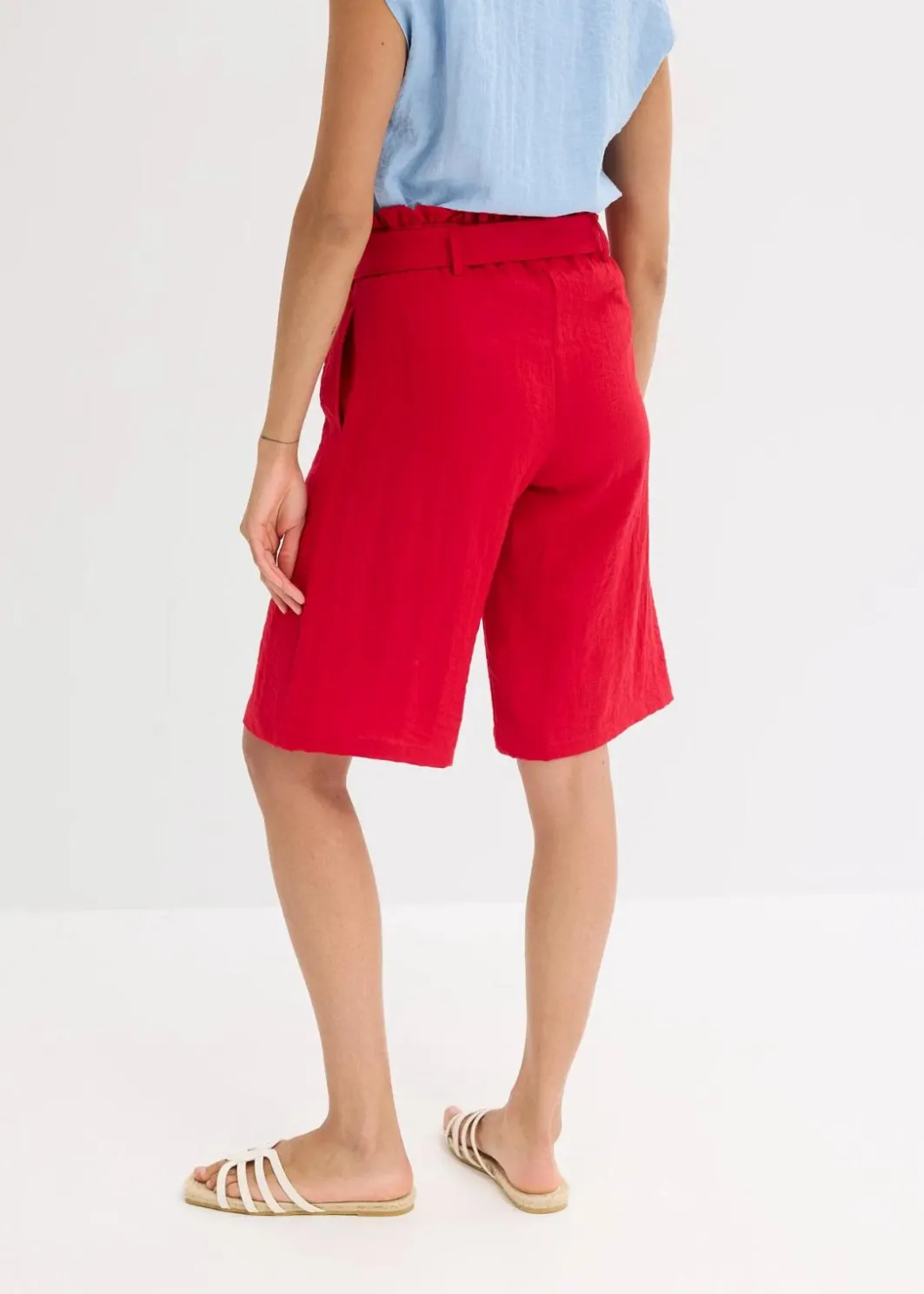 Outlet Schlupf-Bermuda aus Viskose-Mix Damen Bekleidung·Outdoorbekleidung|Bekleidung·Kleider