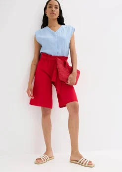 Outlet Schlupf-Bermuda aus Viskose-Mix Damen Bekleidung·Outdoorbekleidung|Bekleidung·Kleider