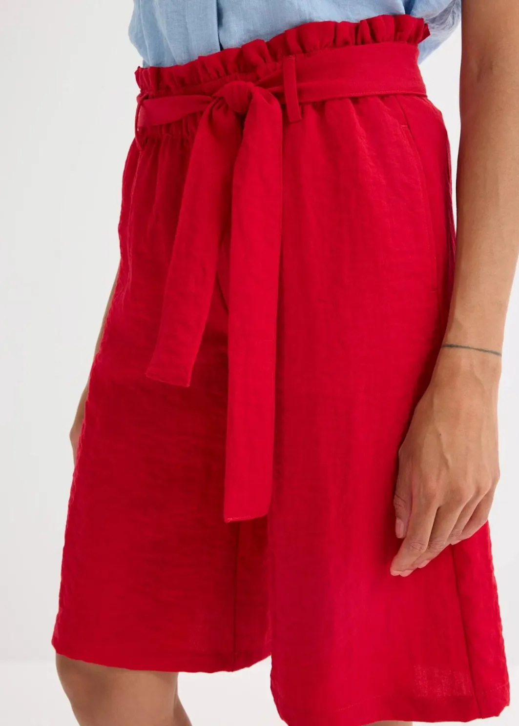 Outlet Schlupf-Bermuda aus Viskose-Mix Damen Bekleidung·Outdoorbekleidung|Bekleidung·Kleider