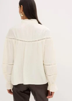 Damen bonprix Blusen & Tuniken|Bekleidung·Jacken & Mäntel|Schlupfbluse aus feinem Viskose-Mix