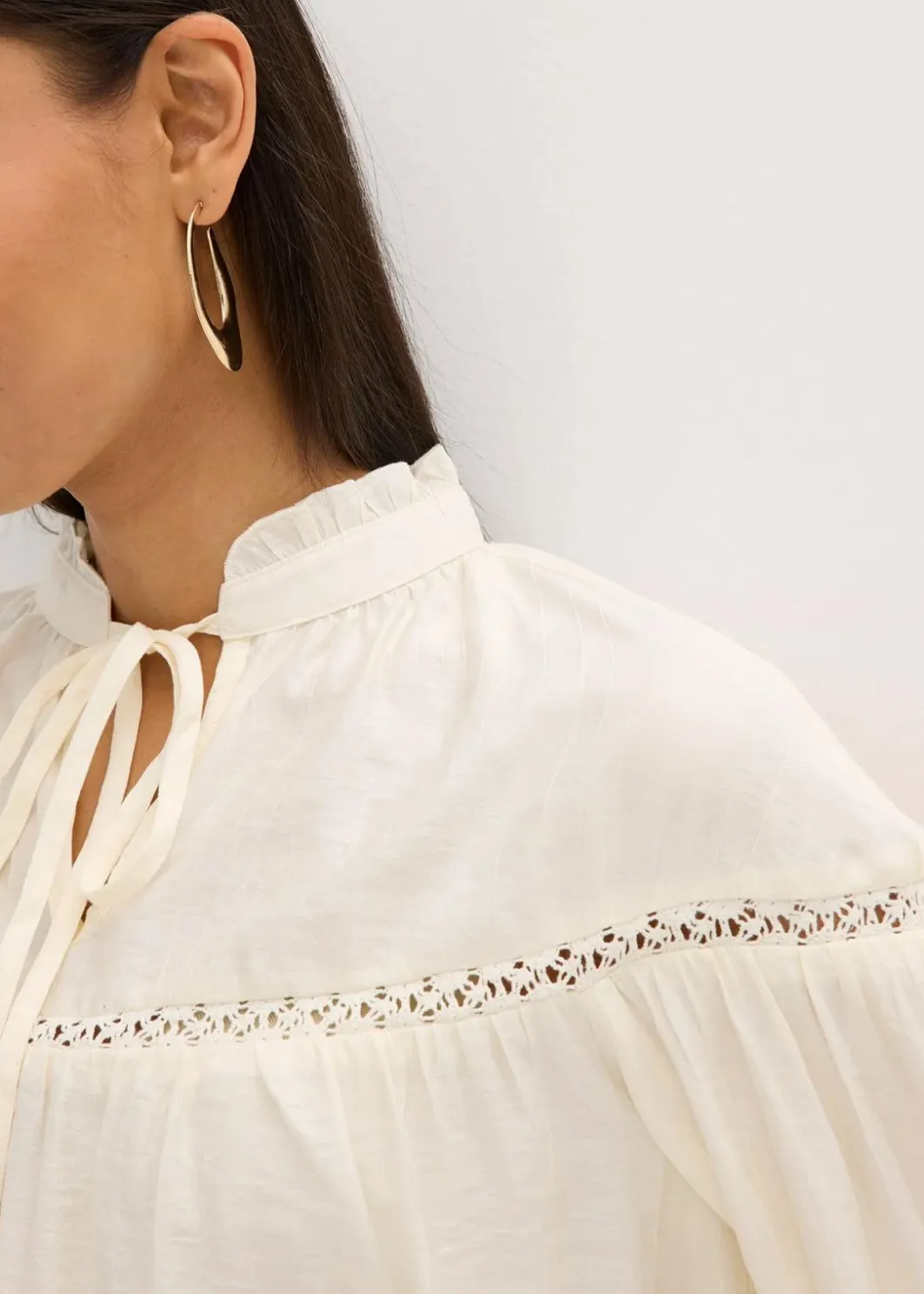 Damen bonprix Blusen & Tuniken|Bekleidung·Jacken & Mäntel|Schlupfbluse aus feinem Viskose-Mix