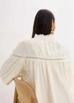 Damen bonprix Blusen & Tuniken|Bekleidung·Jacken & Mäntel|Schlupfbluse aus feinem Viskose-Mix