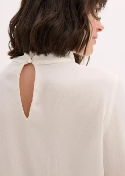 New Schlupfbluse aus fließendem Satin Damen Bekleidung·Jacken & Mäntel|Blusen & Tuniken