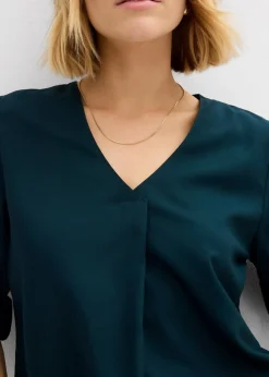 Schlupfbluse aus fließender Viskose Damen Blusen & Tuniken|Bekleidung·Jacken & Mäntel