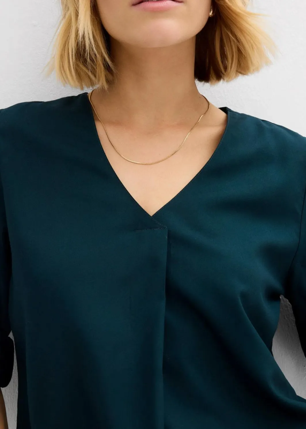 Schlupfbluse aus fließender Viskose Damen Blusen & Tuniken|Bekleidung·Jacken & Mäntel