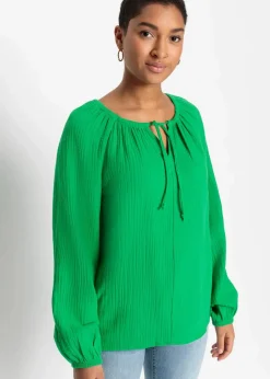 Damen bonprix Blusen & Tuniken|Bekleidung·Jacken & Mäntel|Schlupfbluse aus luftigem Musselin