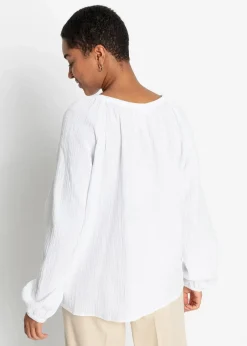 Clearance Schlupfbluse aus luftigem Musselin Damen Bekleidung·Jacken & Mäntel|Blusen & Tuniken