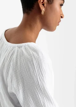 Clearance Schlupfbluse aus luftigem Musselin Damen Bekleidung·Jacken & Mäntel|Blusen & Tuniken