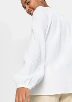 Clearance Schlupfbluse aus luftigem Musselin Damen Bekleidung·Jacken & Mäntel|Blusen & Tuniken
