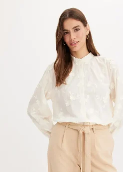 Damen bonprix Blusen & Tuniken|Bekleidung·Jacken & Mäntel|Schlupfbluse aus reiner Baumwolle