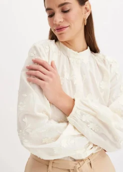 Damen bonprix Blusen & Tuniken|Bekleidung·Jacken & Mäntel|Schlupfbluse aus reiner Baumwolle