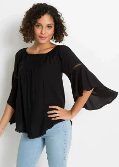 Discount Schlupfbluse aus reiner Viskose Damen Blusen & Tuniken|Nachhaltigere Materialien