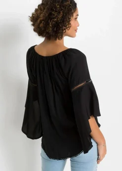 Discount Schlupfbluse aus reiner Viskose Damen Blusen & Tuniken|Nachhaltigere Materialien