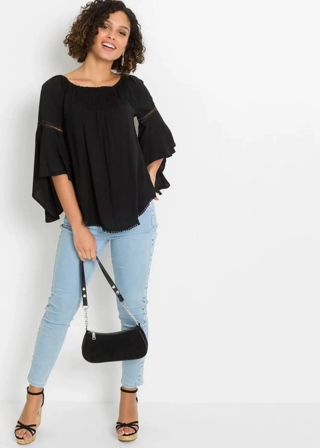 Discount Schlupfbluse aus reiner Viskose Damen Blusen & Tuniken|Nachhaltigere Materialien