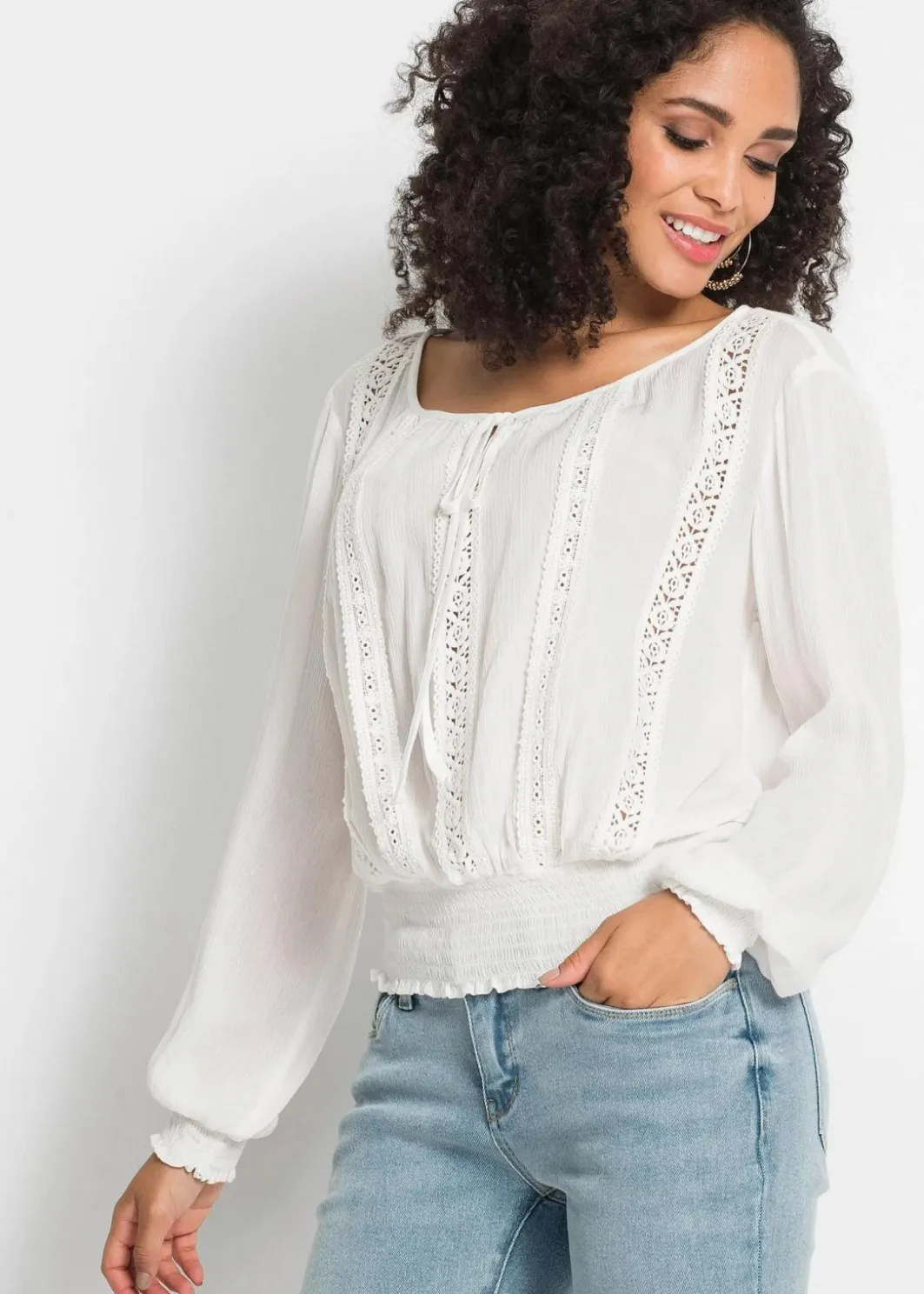 Damen bonprix Nachhaltigere Materialien|Blusen & Tuniken|Schlupfbluse aus softer Viskose