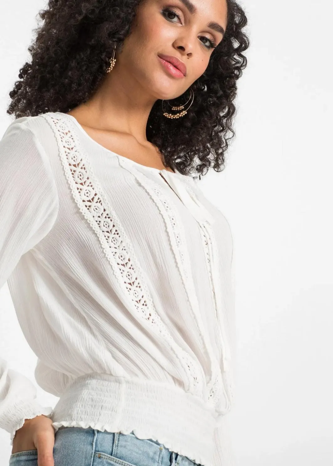 Damen bonprix Nachhaltigere Materialien|Blusen & Tuniken|Schlupfbluse aus softer Viskose