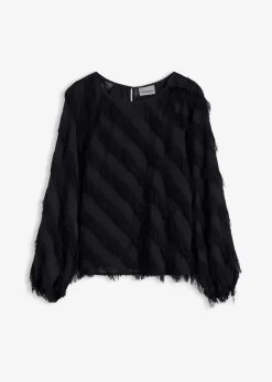 Damen bonprix Blusen & Tuniken|Schlupfbluse mit Fransen-Details