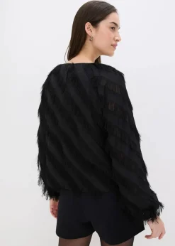 Damen bonprix Blusen & Tuniken|Schlupfbluse mit Fransen-Details