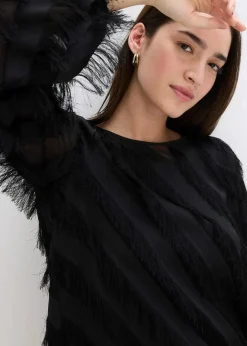 Damen bonprix Blusen & Tuniken|Schlupfbluse mit Fransen-Details