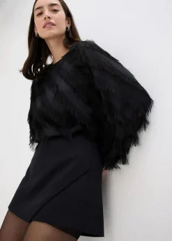 Damen bonprix Blusen & Tuniken|Schlupfbluse mit Fransen-Details