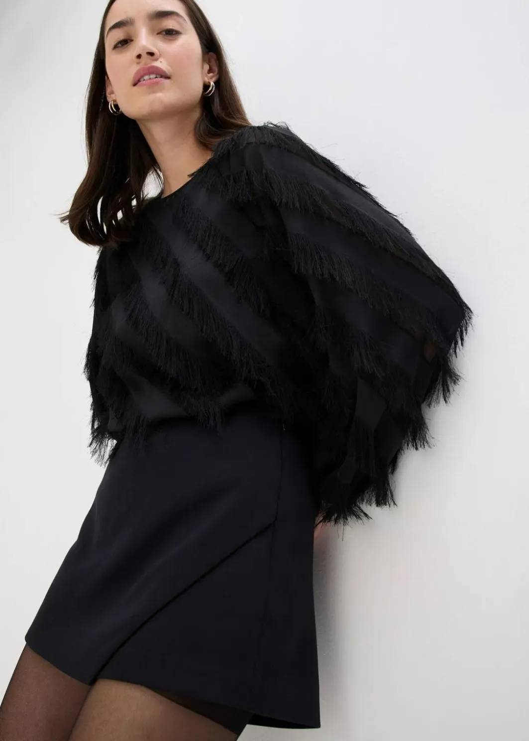 Damen bonprix Blusen & Tuniken|Schlupfbluse mit Fransen-Details