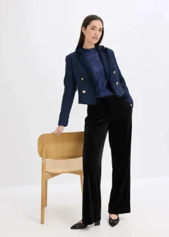 Damen bonprix Blusen & Tuniken|Bekleidung·Jacken & Mäntel|Schlupfbluse mit Pailletten