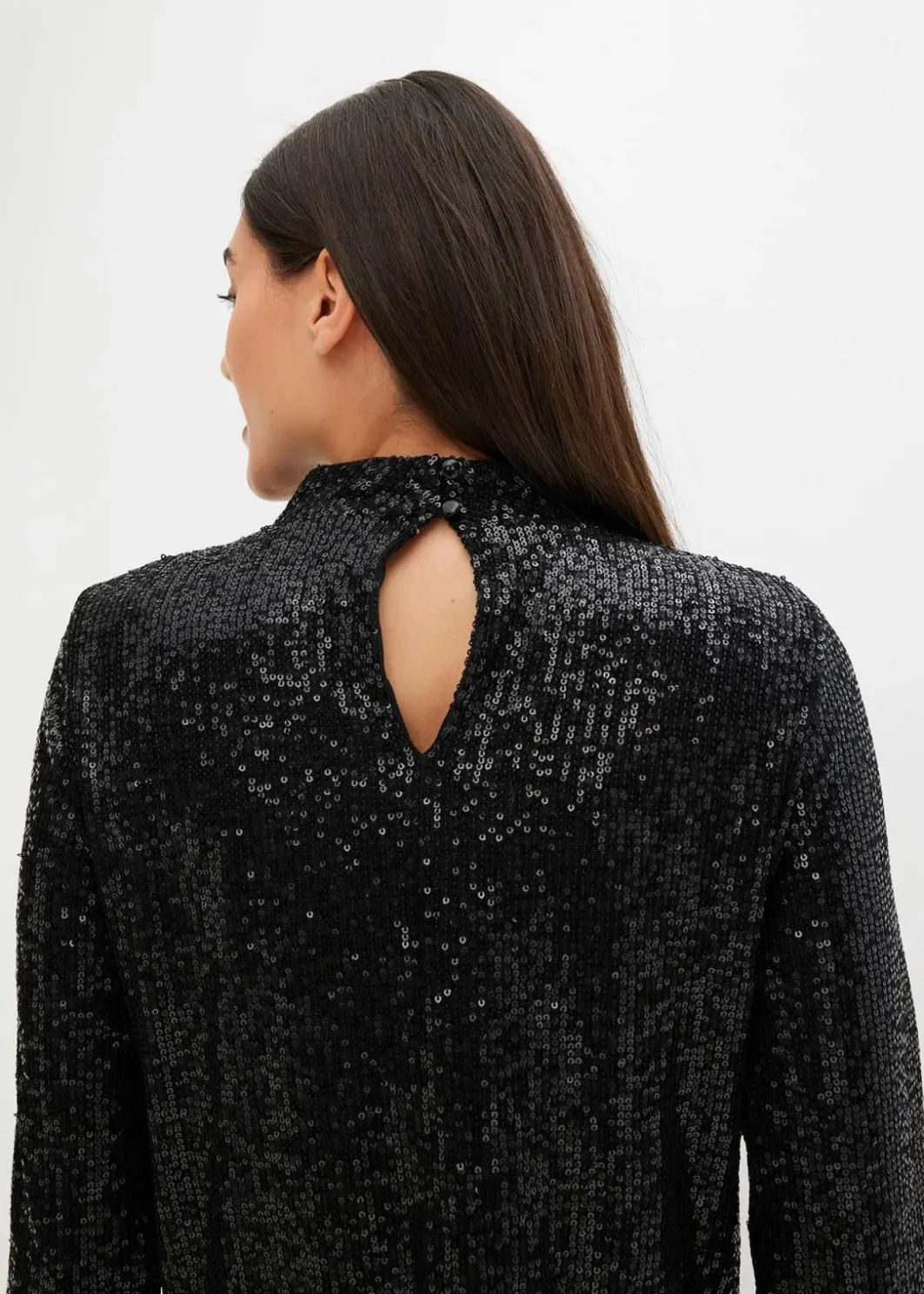 New Schlupfbluse mit Pailletten Damen Blusen & Tuniken|Bekleidung·Jacken & Mäntel