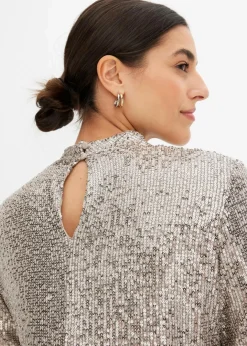 Damen bonprix Bekleidung·Jacken & Mäntel|Blusen & Tuniken|Schlupfbluse mit Pailletten
