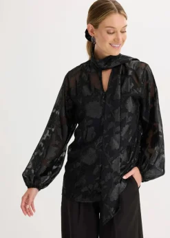 Damen bonprix Bekleidung·Jacken & Mäntel|Festliche Mode|Schlupfbluse mit Stickerei