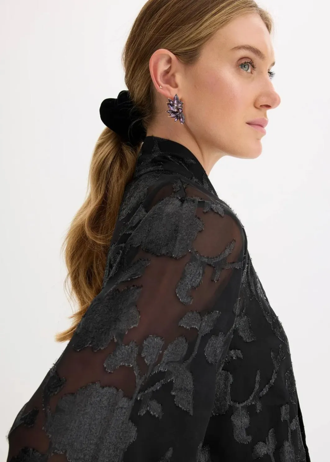 Damen bonprix Bekleidung·Jacken & Mäntel|Festliche Mode|Schlupfbluse mit Stickerei