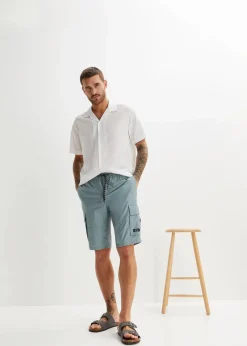 New Schlupf-Cargo-Bermuda, Regular Fit Herren Hosen|Basics